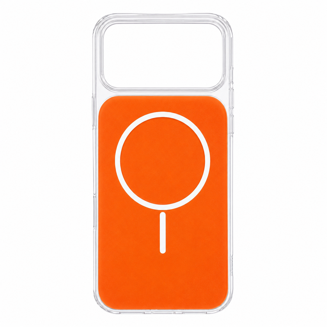 MagSafe-compatible shockproof case in orange designed  for iPhone 17 Pro Max.