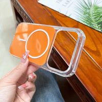 MagSafe-compatible shockproof case in orange designed  for iPhone 17 Pro Max.