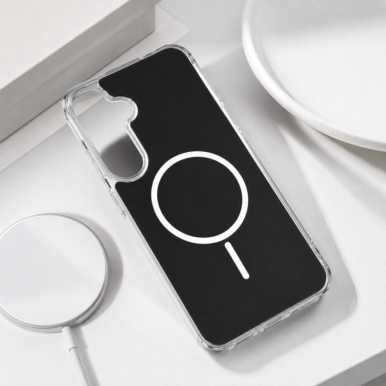 Magnetic Wireless Charging & Shockproof case in black, compatible with SAMSUNG A27_PC84-SAMA27BK