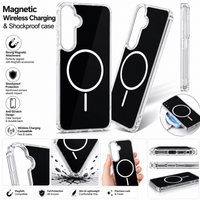 Magnetic Wireless Charging & Shockproof case in black, compatible with SAMSUNG A27_PC84-SAMA27BK