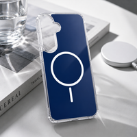 Magnetic Wireless Charging & Shockproof case in blue, compatible with SAMSUNG A27_PC84-SAMA27NV