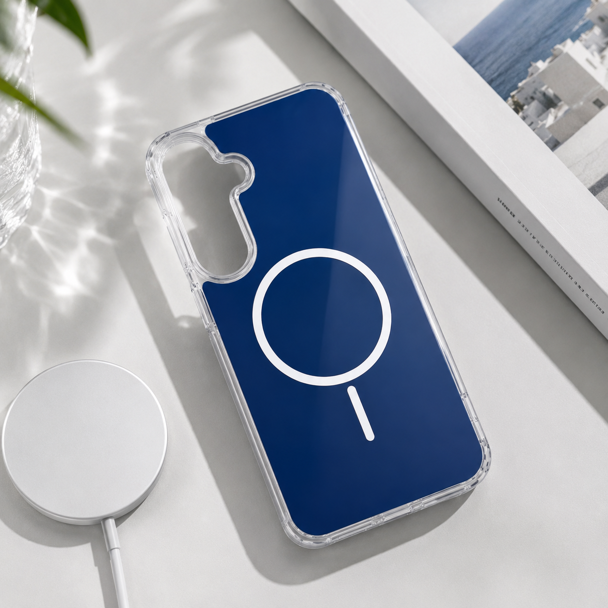Magnetic Wireless Charging & Shockproof case in blue, compatible with SAMSUNG A27_PC84-SAMA27NV