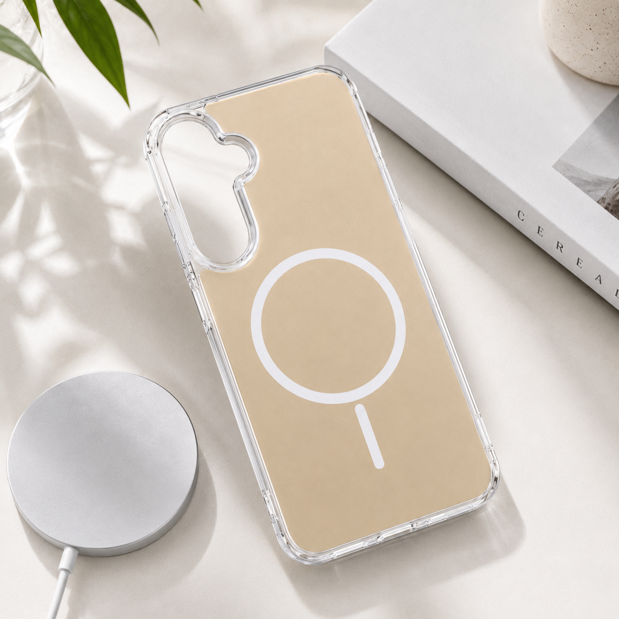 Magnetic Wireless Charging  & Shockproof case in gold, compatible with SAMSUNG A27_PC84-SAMA27GD
