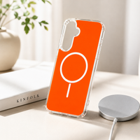 Magnetic Wireless Charging  & Shockproof case in orange, compatible with SAMSUNG A27_PC84-SAMA27ORG