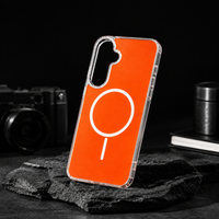 Magnetic Wireless Charging  & Shockproof case in orange, compatible with SAMSUNG A27_PC84-SAMA27ORG