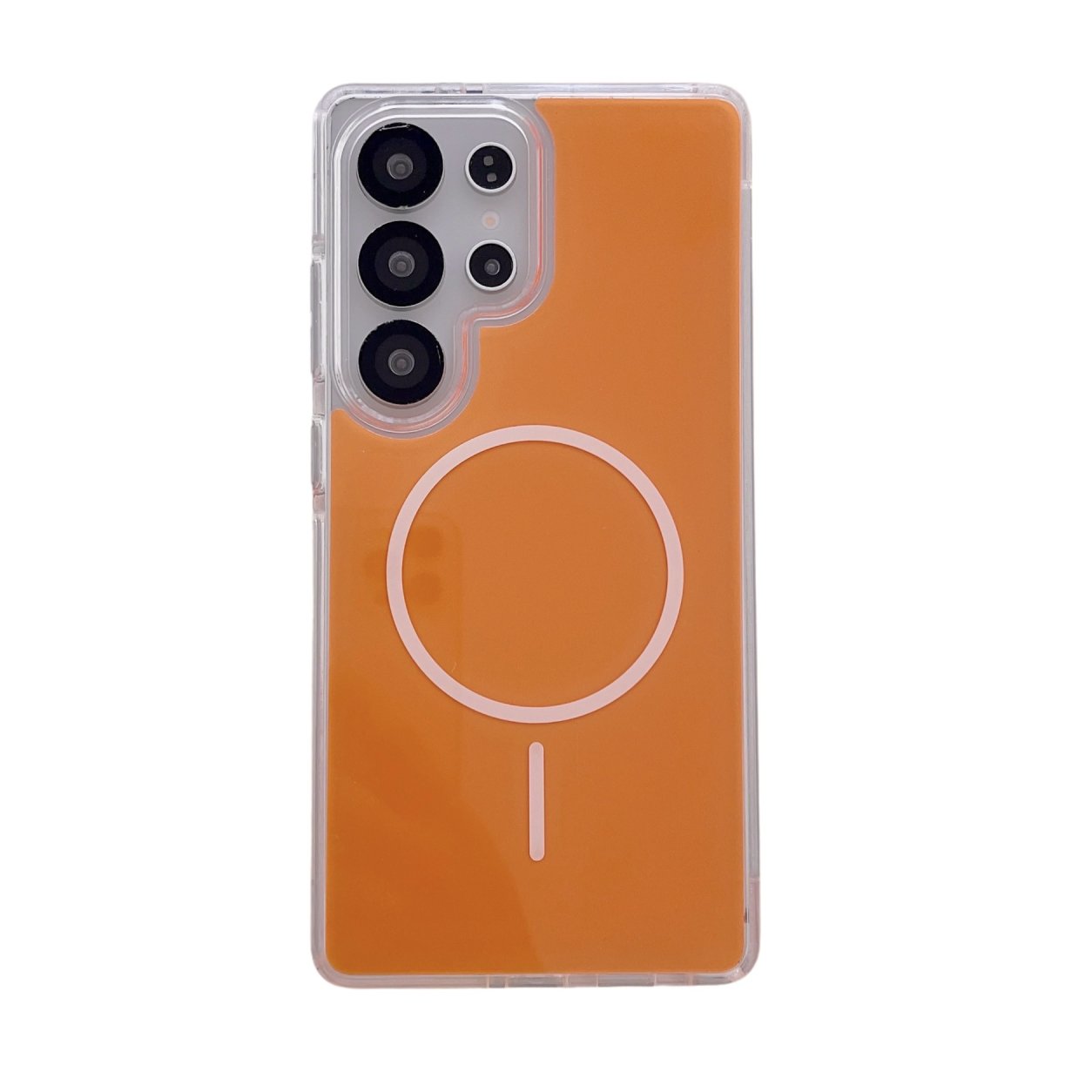 Magnetic  & Shockproof case in orange, compatible with SAMSUNG S26_PC84-SAMS26ORG