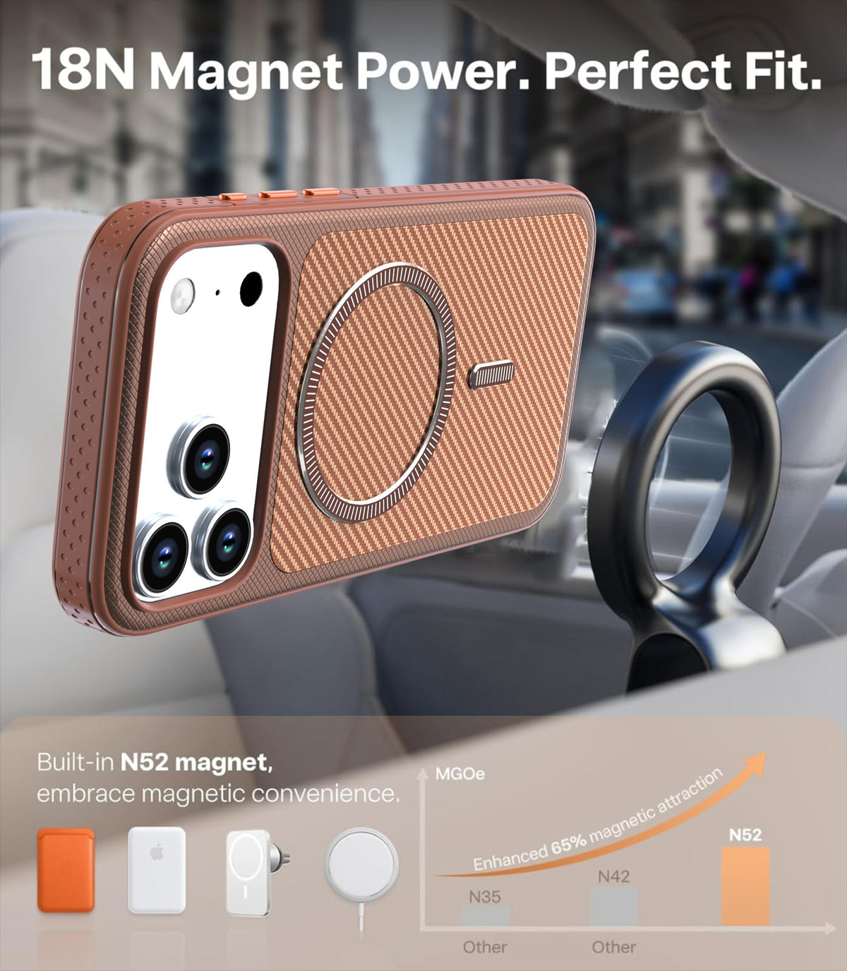 MagSafe-Compatible Protective Case for iPhone 18 Pro | SKU£ºPC87-IPH18PROBR