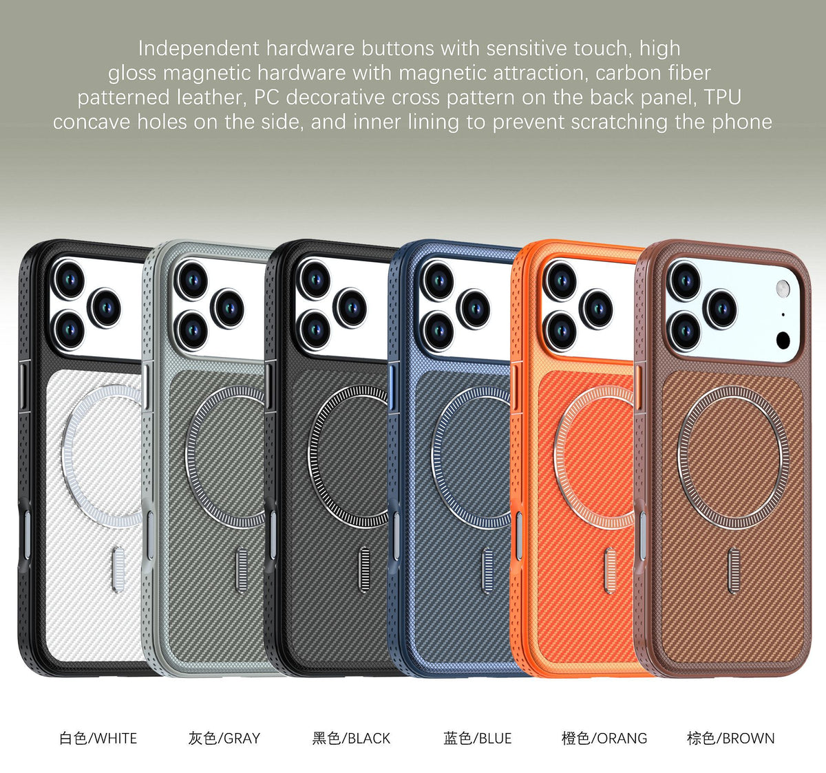MagSafe-Compatible Protective Case for iPhone 18 Pro | SKU£ºPC87-IPH18PROBR