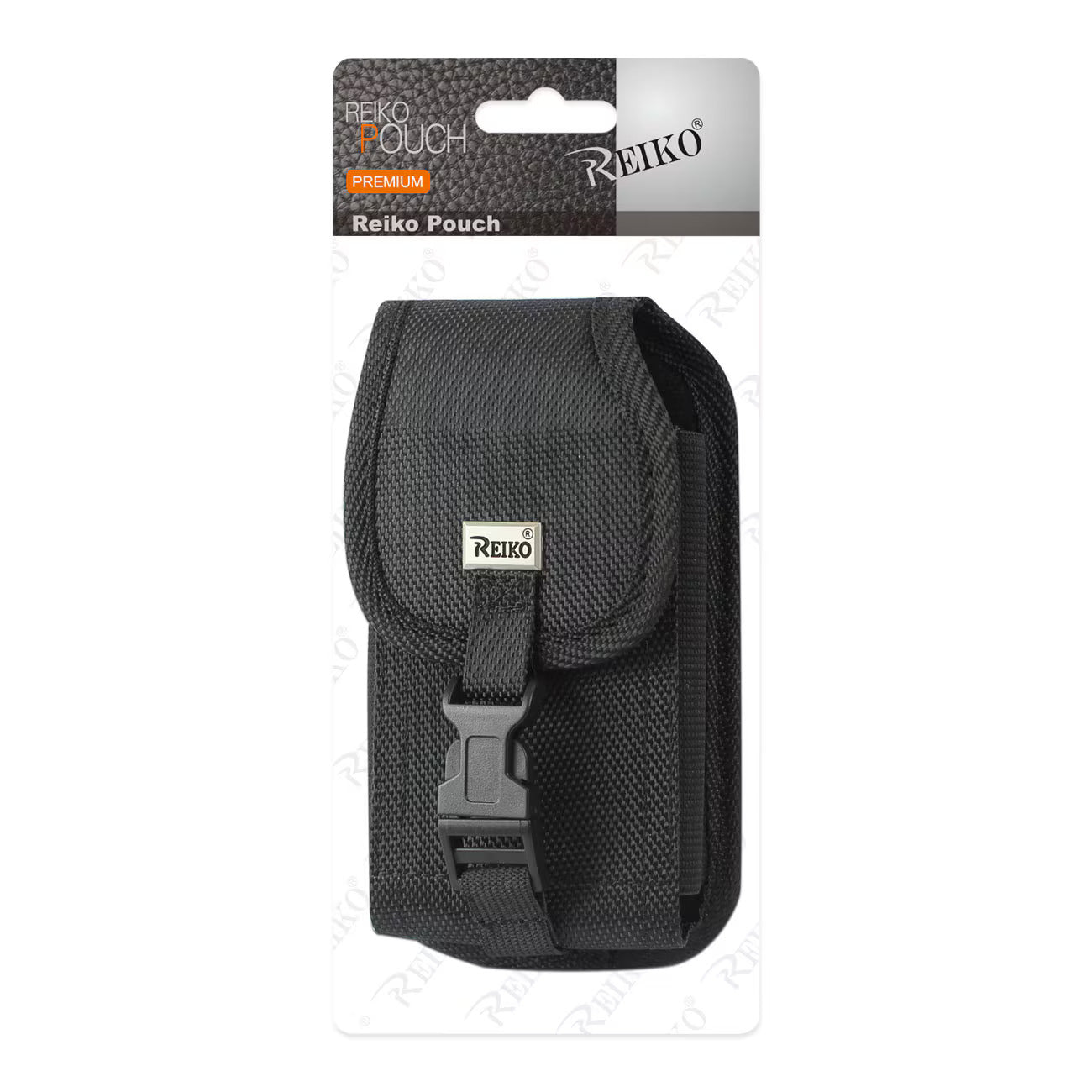 Reiko Vertical Rugged Pouch With Buckle Clip In Black (6.1X3.2X0.7 Inches)