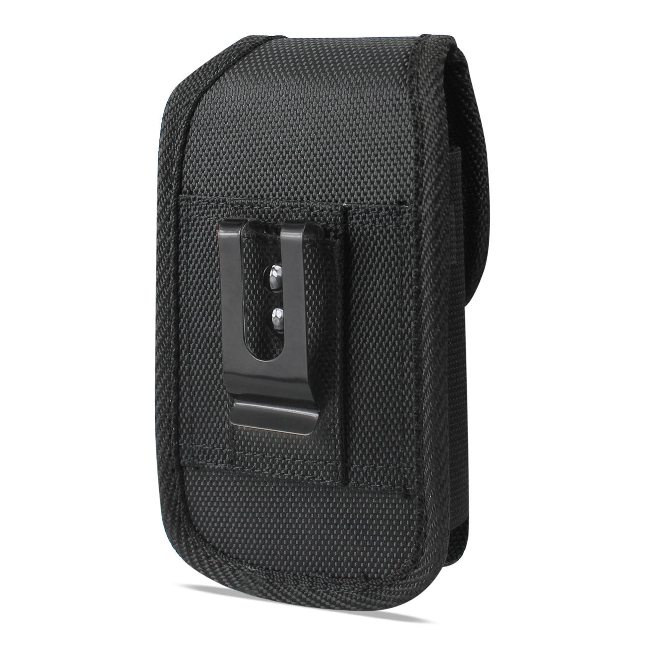 Reiko Vertical Rugged Pouch With Metal Belt Clip In Black (5.8X3.2X0.7 Inches)