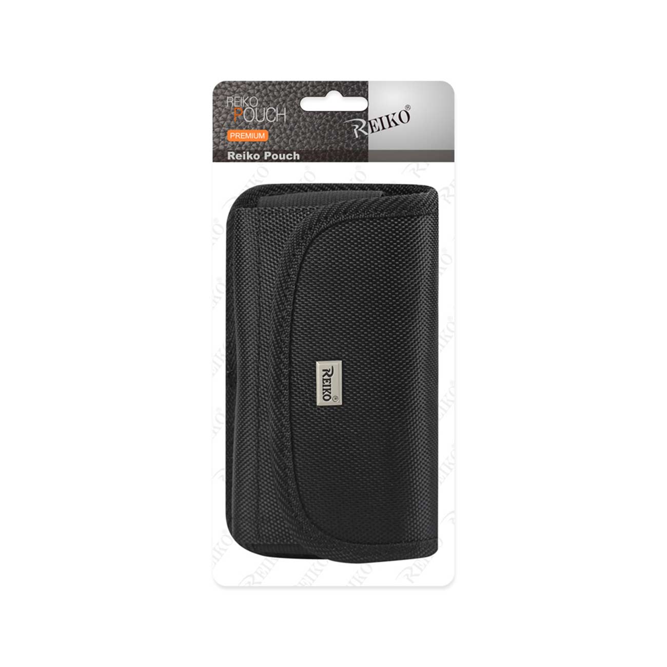 Reiko Horizontal Rugged Pouch With Velcro and Metal Belt Clip In Black (6.1 x 3.2 x 0.7 Inches)