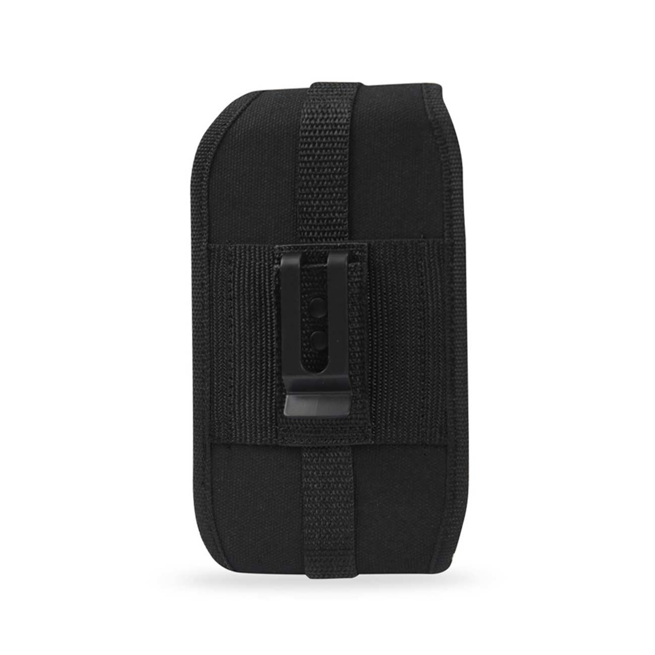 Reiko Vertical Rugged Pouch With Velcro And  Belt Clip In Black (7.0X3.9X0.7 Inches)