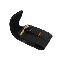 Reiko Vertical Rugged Pouch With Velcro And  Belt Clip In Black (7.0X3.9X0.7 Inches)