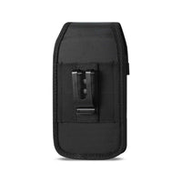 Reiko Vertical Rugged Pouch With Velcro And Belt Clip In Black  (6.4X3.5X0.7 Inches)