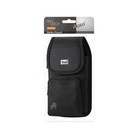 Reiko Vertical Rugged Pouch With Velcro And Belt Clip In Black  (6.4X3.5X0.7 Inches)