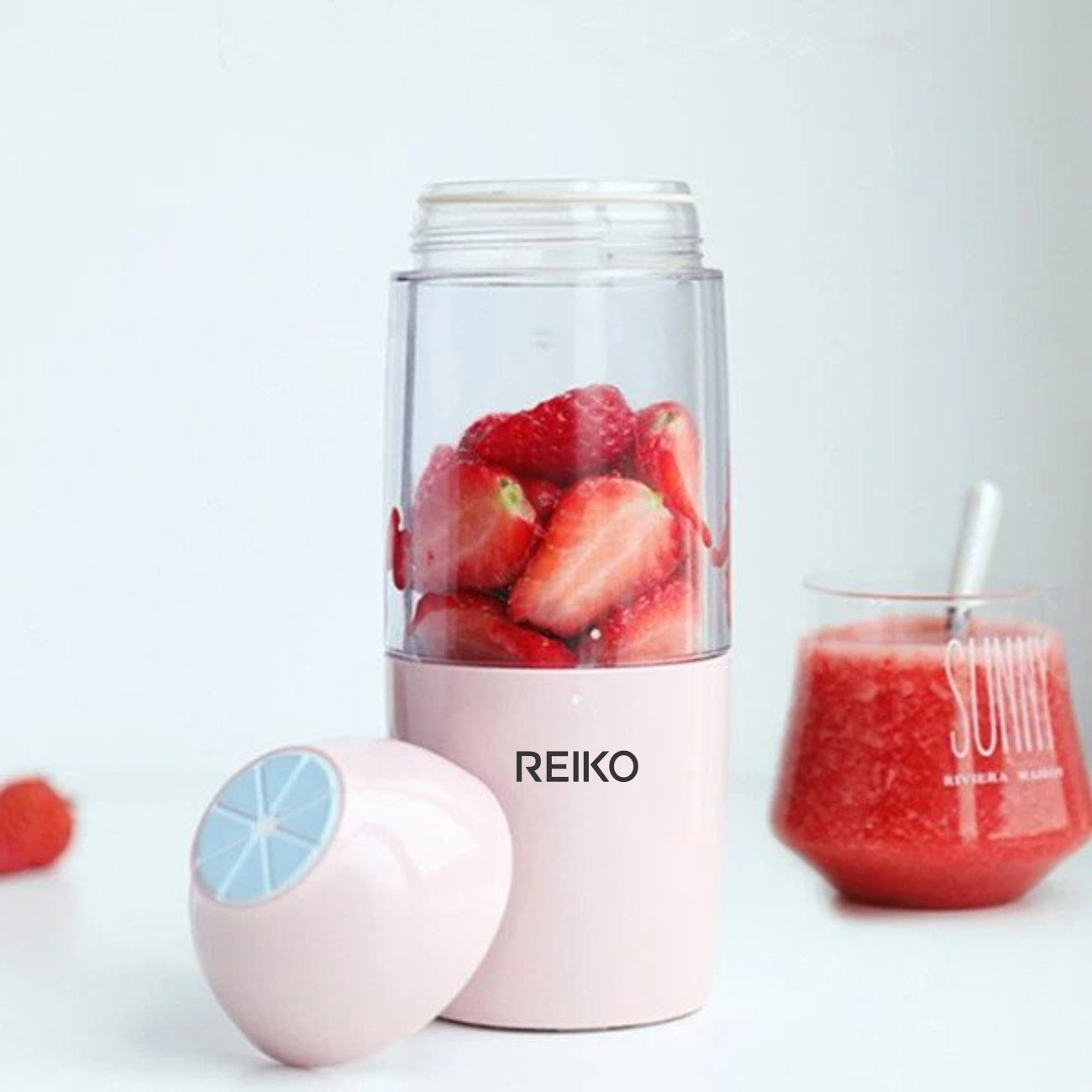 Reiko 380ML Portable Blender With USB Rechargeable Batteries In Pink