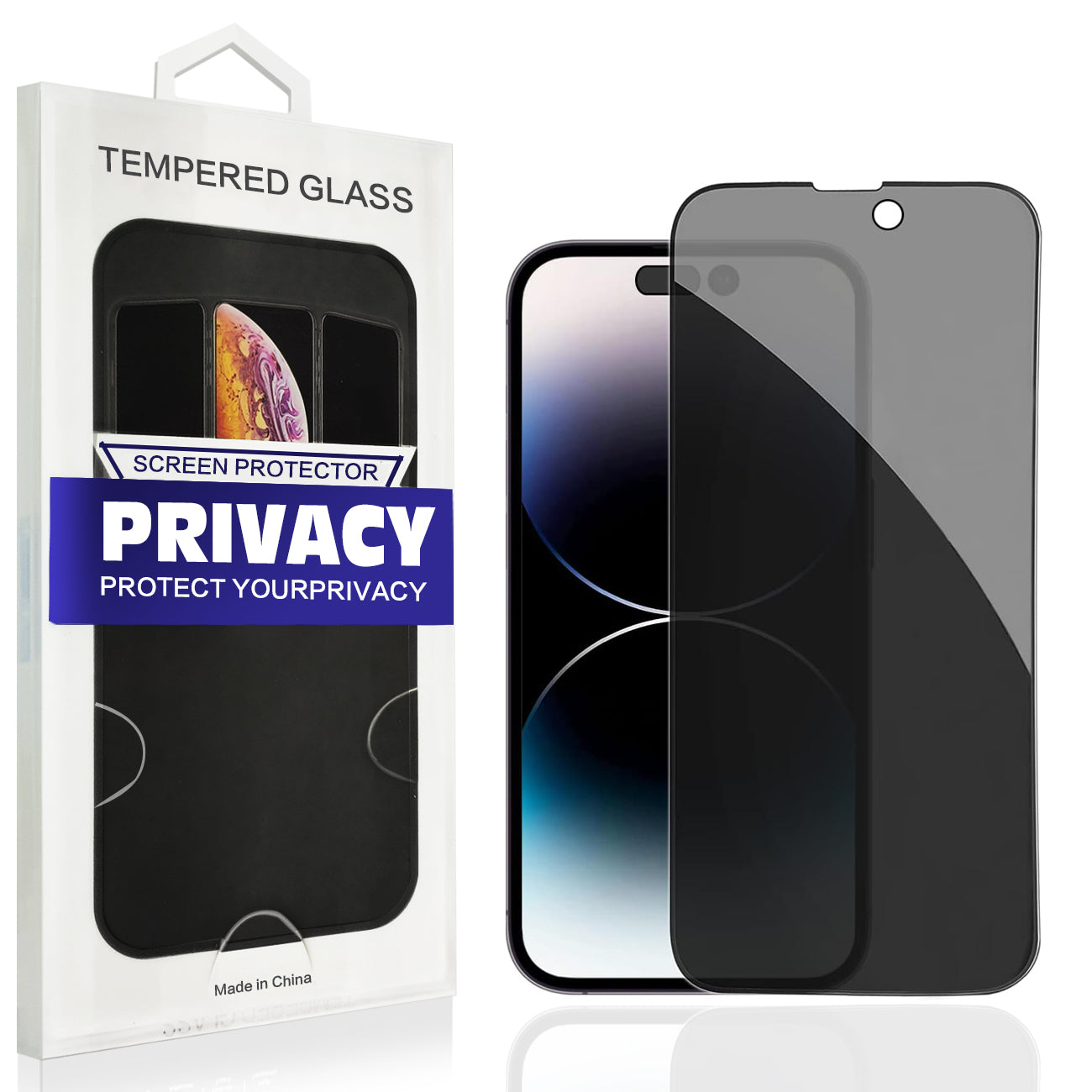 Reiko Apple iPhone 15 PRO Privacy Screen Protector In Black