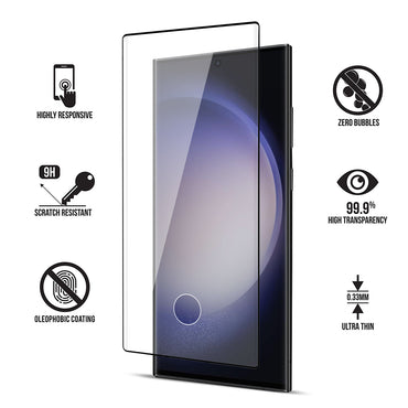 3D Curved Edge Shock Resistant Super Glass Screen Protective Cover For Sansung S23 Ultra