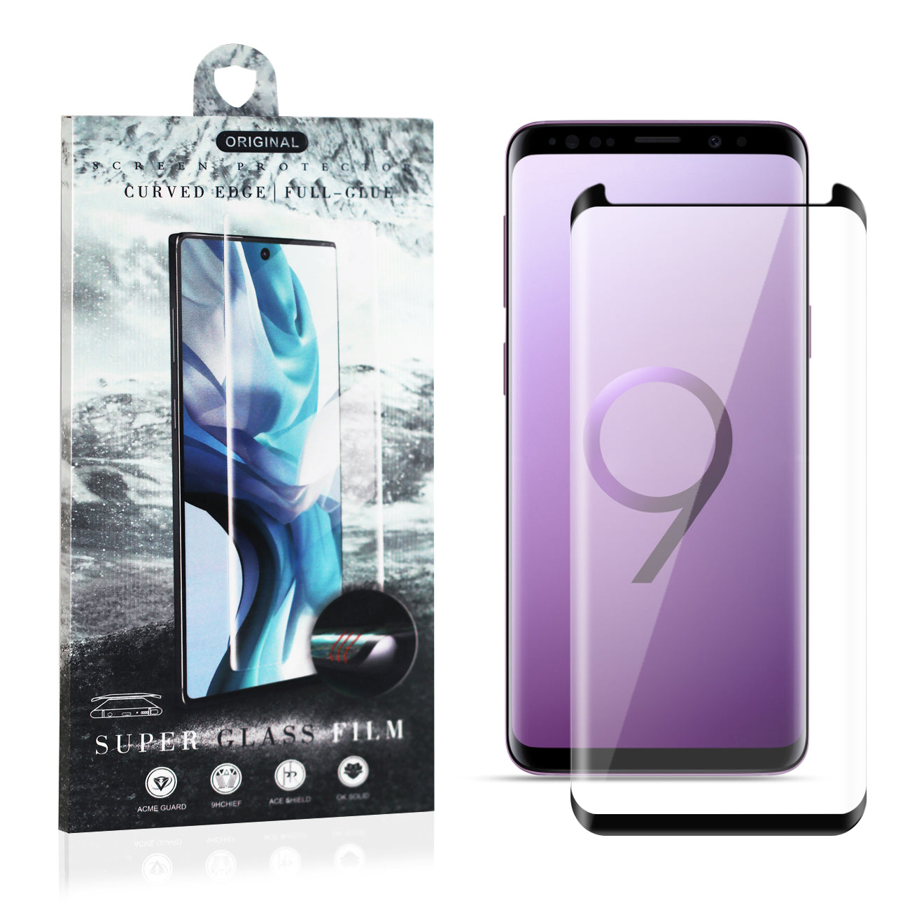 3D Curved Edge Shock Resistant Super Glass Screen Protective Cover For SAMSUNG GALAXY S9