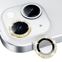 Diamond Camera Lens Protector, Diamond Tempered Glass Camera Cover Screen Protector for iPhone 17 AIR In Gold