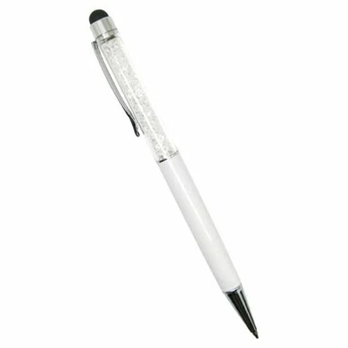 REIKO CRYSTAL STYLUS TOUCH SCREEN WITH INK PEN IN WHITE (STP05-WH)