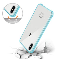 iPhone XS Max Clear Bumper Case With Air Cushion Protection In Clear Navy