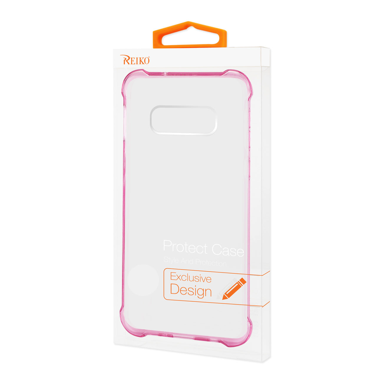 SAMSUNG GALAXY S10 Lite(S10e) Clear Bumper Case With Air Cushion Protection In Clear Hot Pink