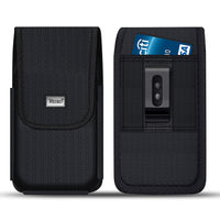 Reiko Vertical Rugged Custom EVA Pouch With Magnetic Closure and Belt Clip In Black (6.6 x3.5 x 0.7 Inches)