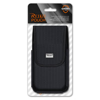 Reiko Vertical Rugged Custom EVA Pouch With Magnetic Closure and Belt Clip In Black (6.6 x3.5 x 0.7 Inches)