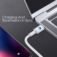 20W PD Dual Ports Travel Wall Charger Adapter Fast Charging with 4FT USB-C To 8-PIN Cable WC2IN1-PD8PWH