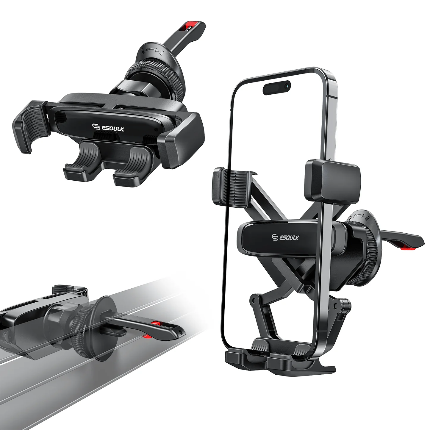 Gravity Air Vent Car Phone Holder for iPhone models and Android devices