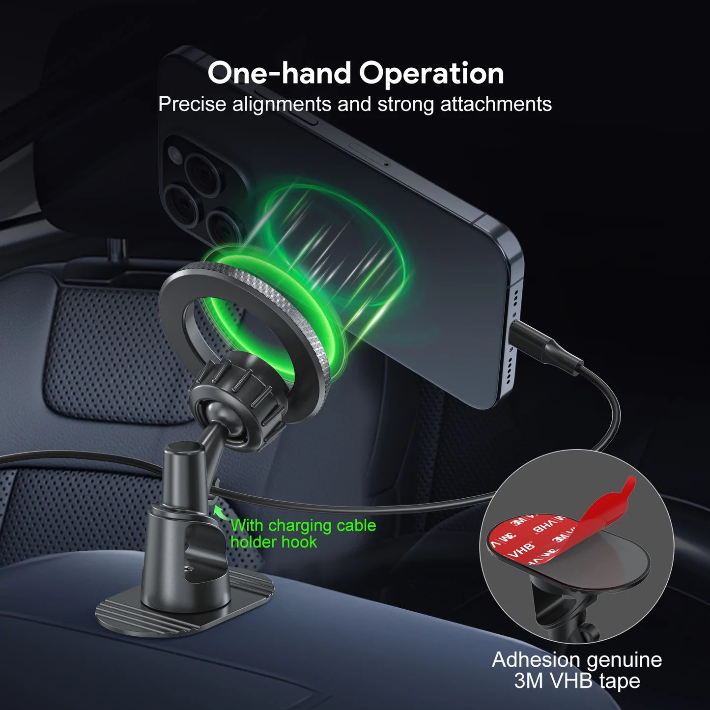 Magnetic Car Mount Phone Holder with 360å¡ Rotation