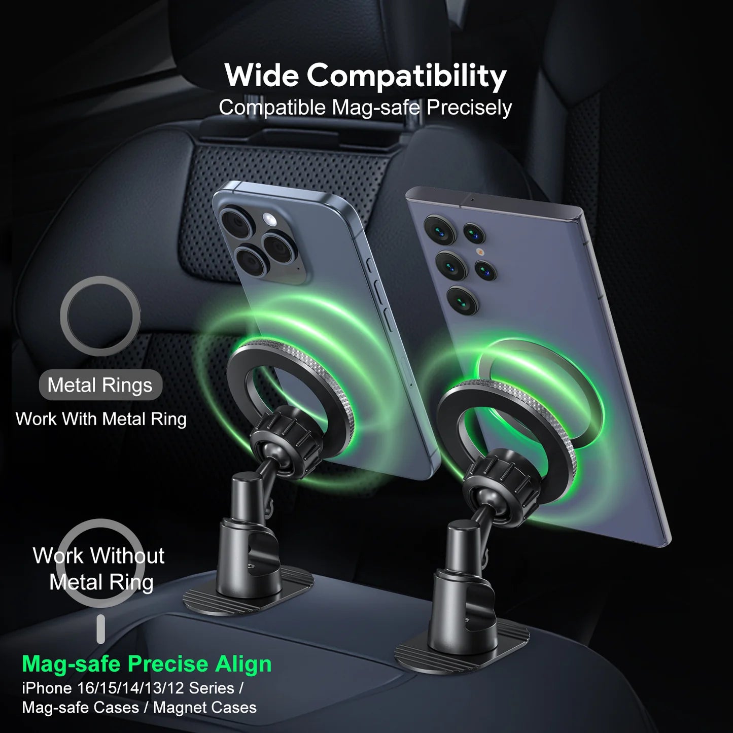 Magnetic Car Mount Phone Holder with 360å¡ Rotation